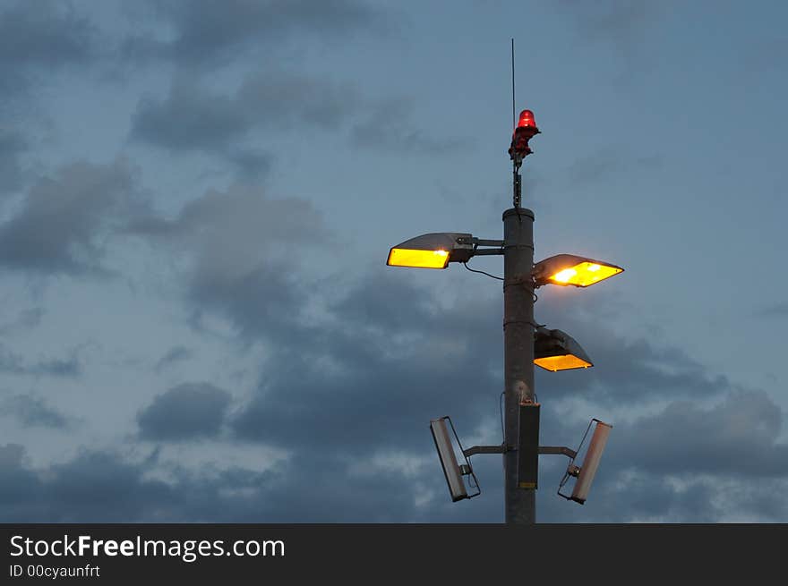 Airport Lamp at dawn