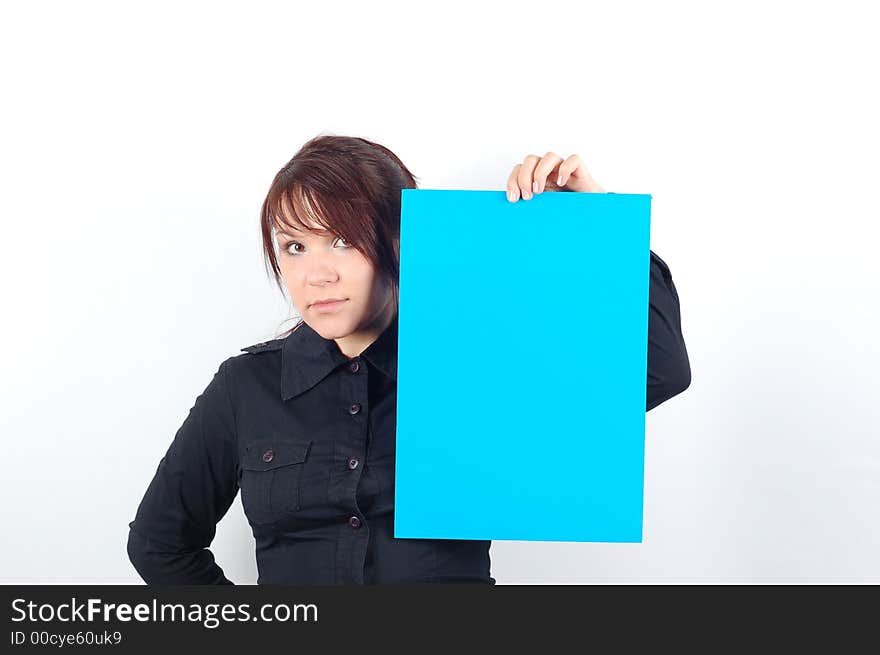 Woman Holding A Banner 7