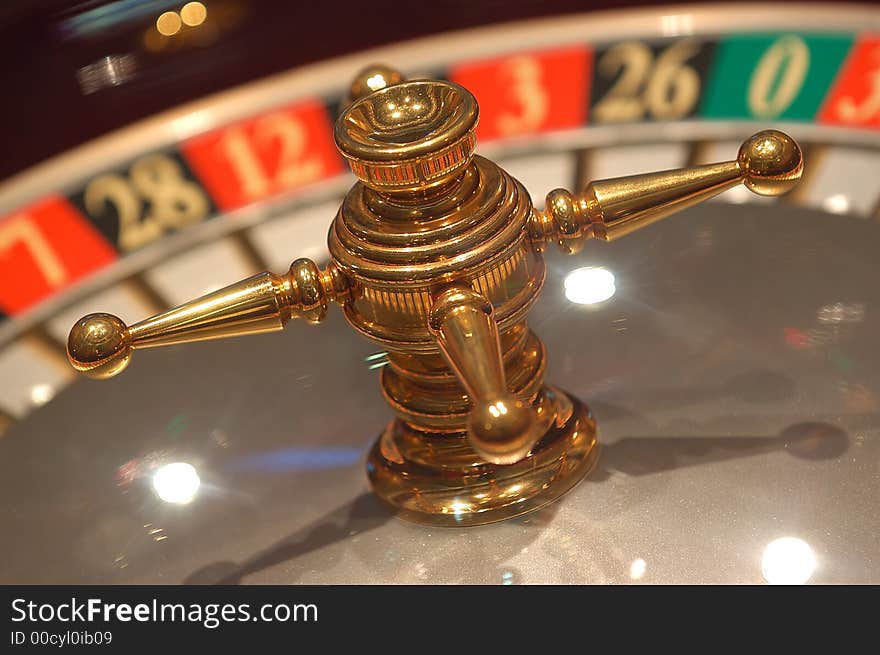 Detail of roulette in casino