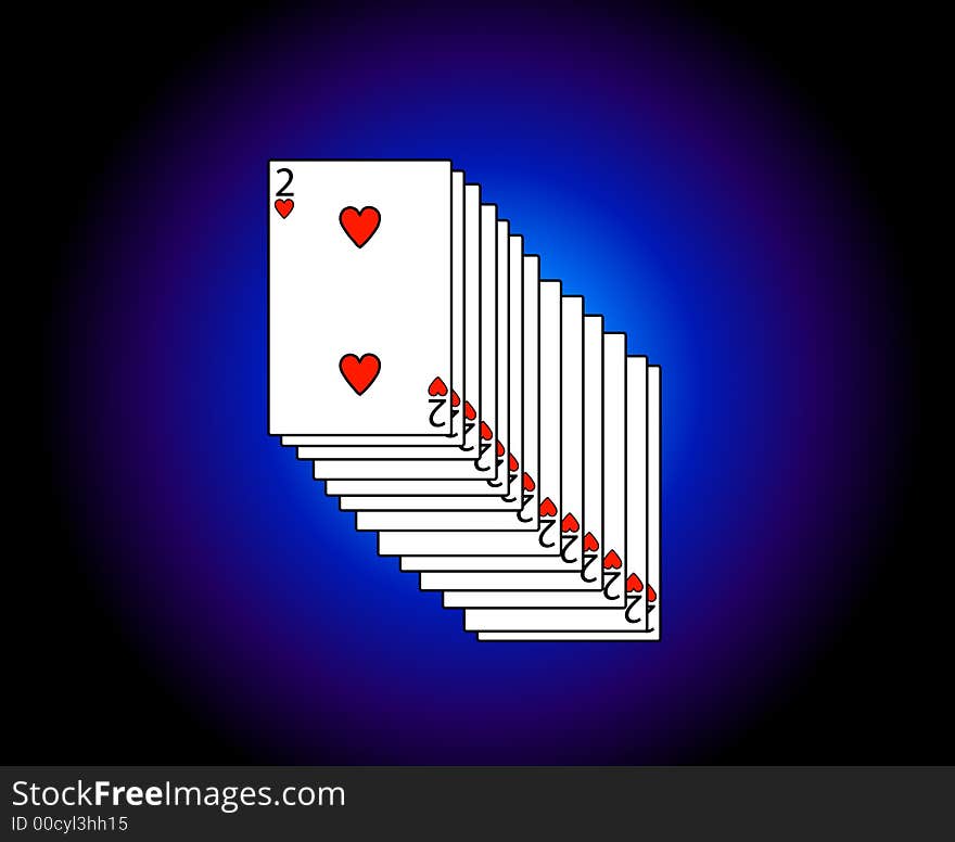 A computer created set of playing cards. A computer created set of playing cards.