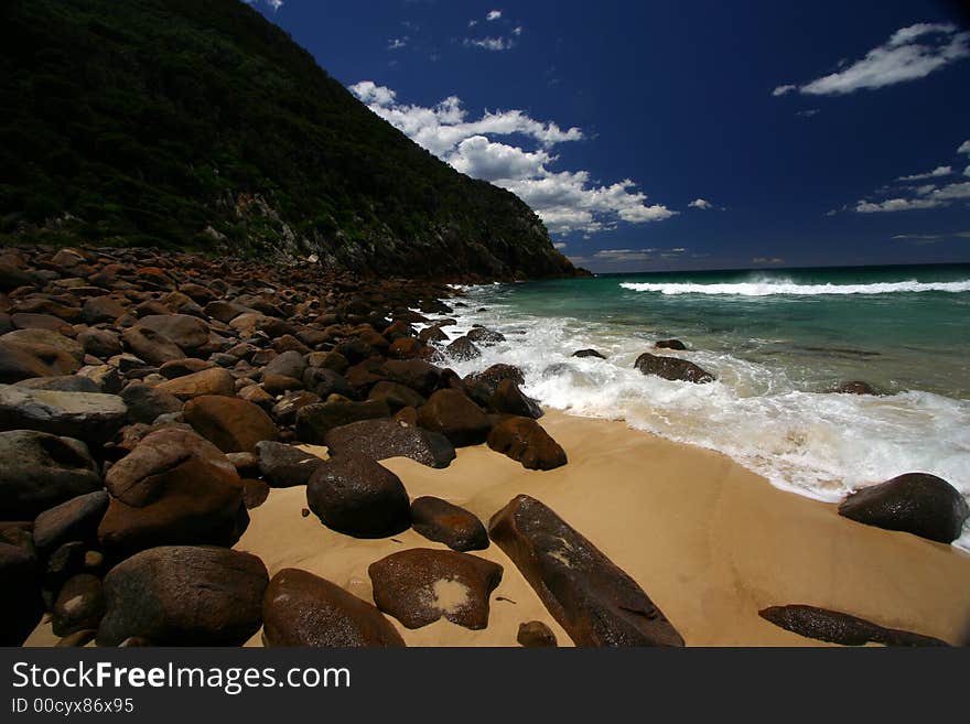 One of the beaches at Port Stephens area, Australia. One of the beaches at Port Stephens area, Australia.