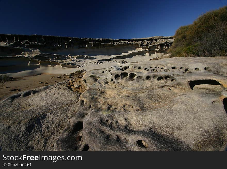 Unique geological form in Royal National Park, Sydney, Australia. Unique geological form in Royal National Park, Sydney, Australia.