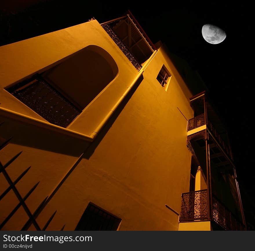 Moonlit house