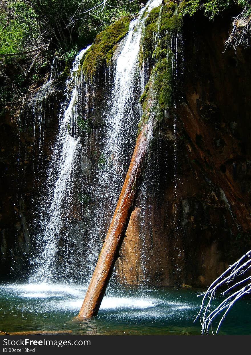 Waterfall into Lake