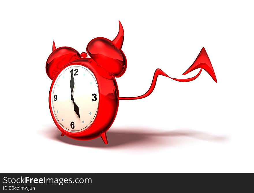 3D alarm clock, generated with Lightwave. 3D alarm clock, generated with Lightwave