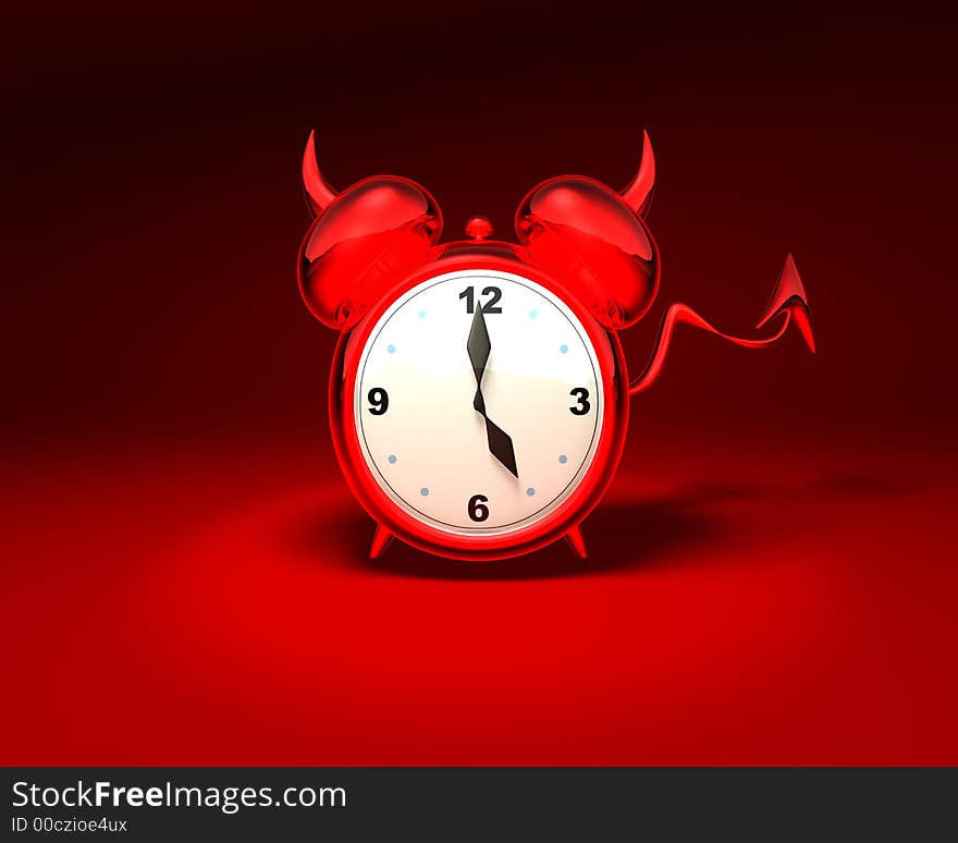 3D alarm clock, generated with Lightwave. 3D alarm clock, generated with Lightwave