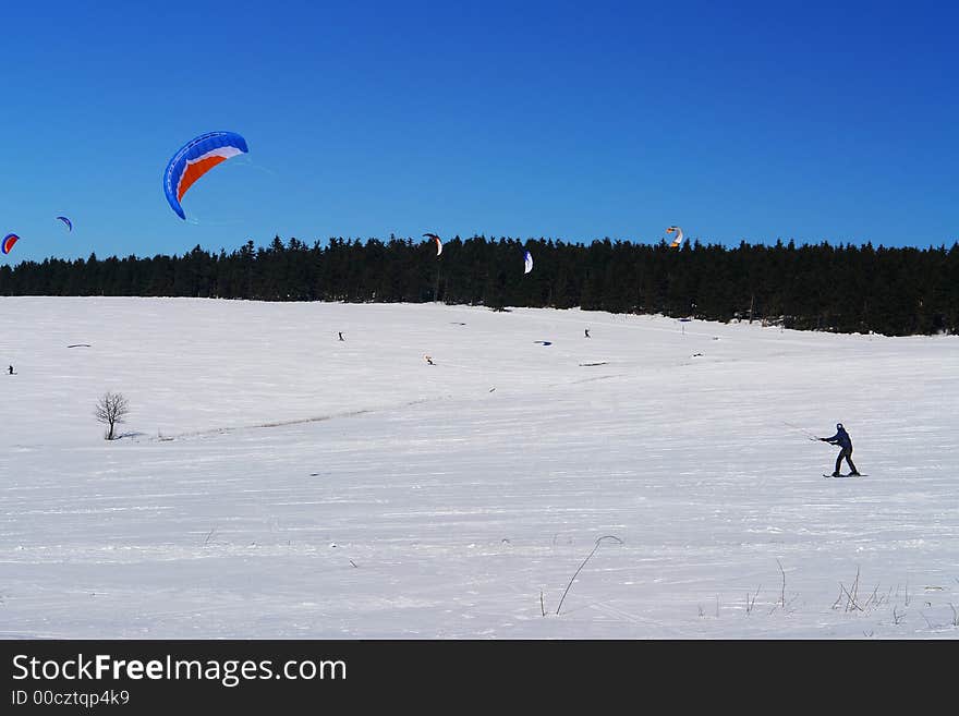 Snow kiting