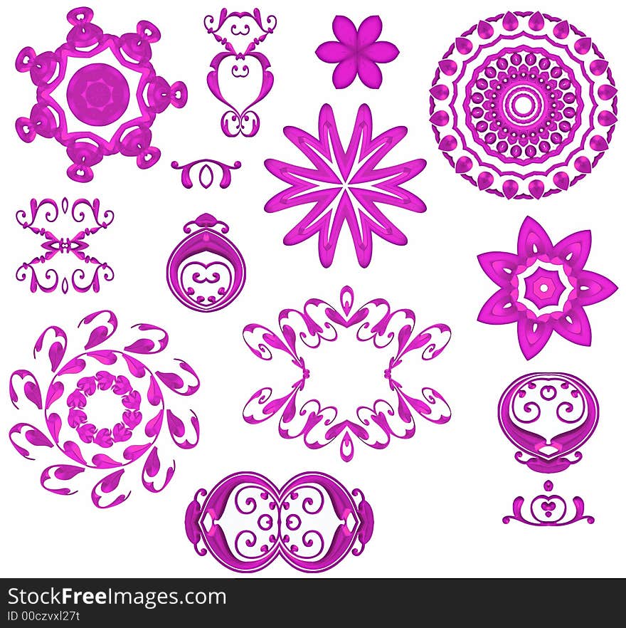 Decorative Pink Web Icons