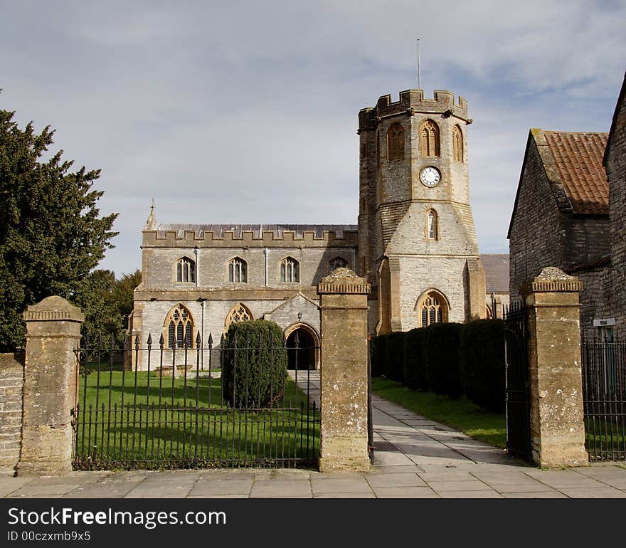 A Church in a Market Town in Rural England. A Church in a Market Town in Rural England