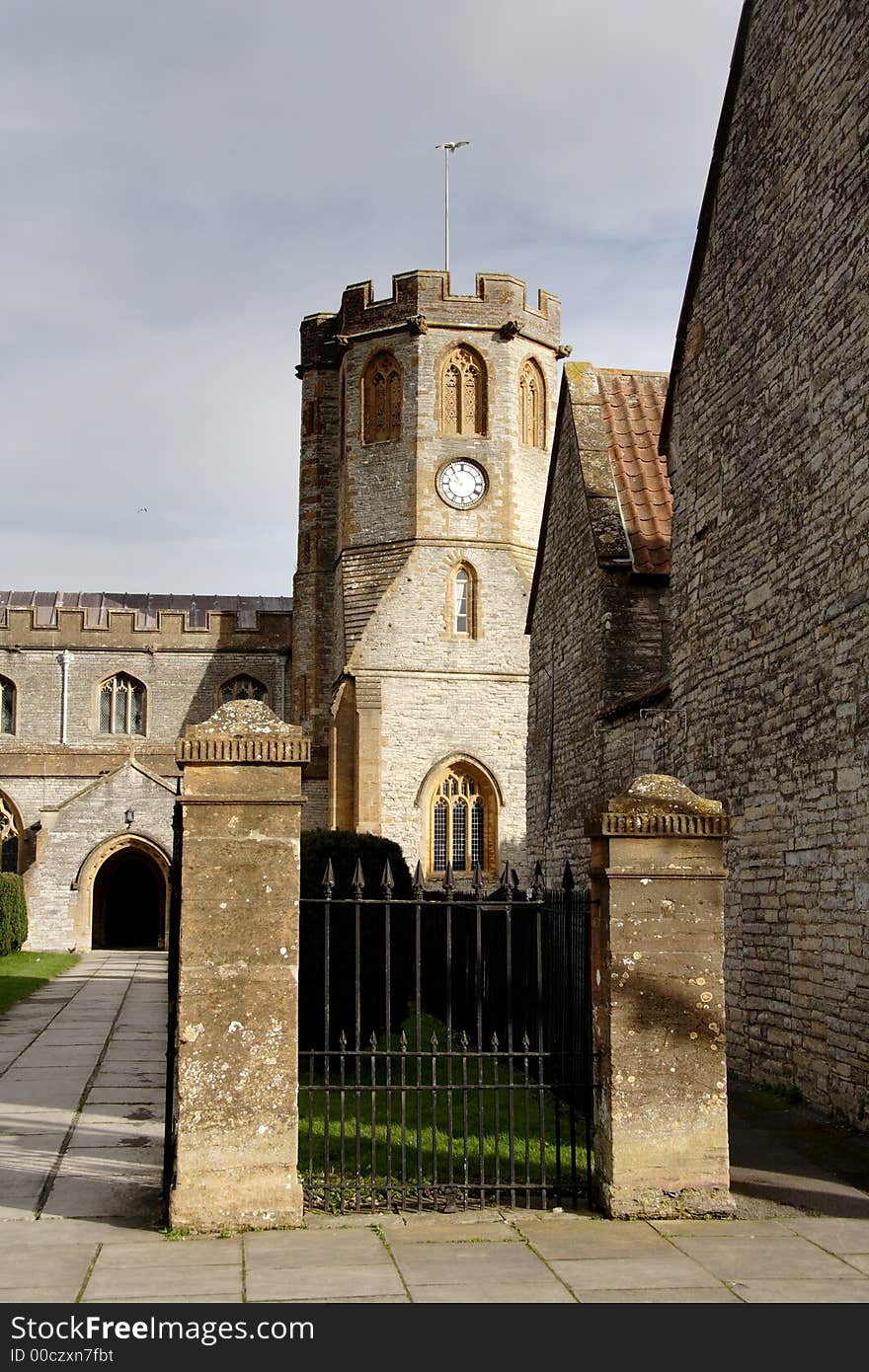 A Church in a Market Town in Rural England. A Church in a Market Town in Rural England