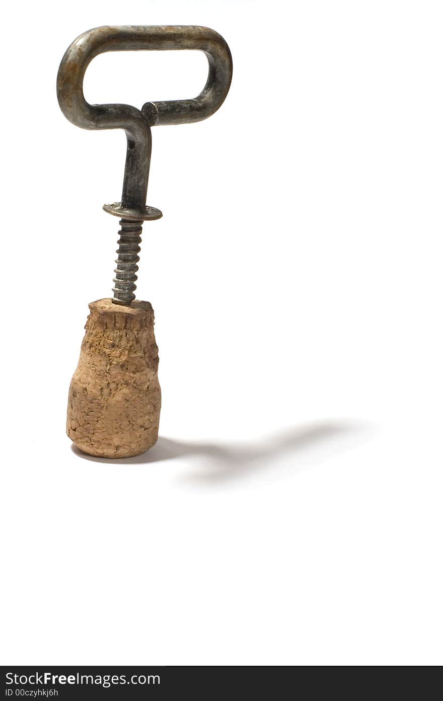 Series object on white: isolated resemblance corkscrew