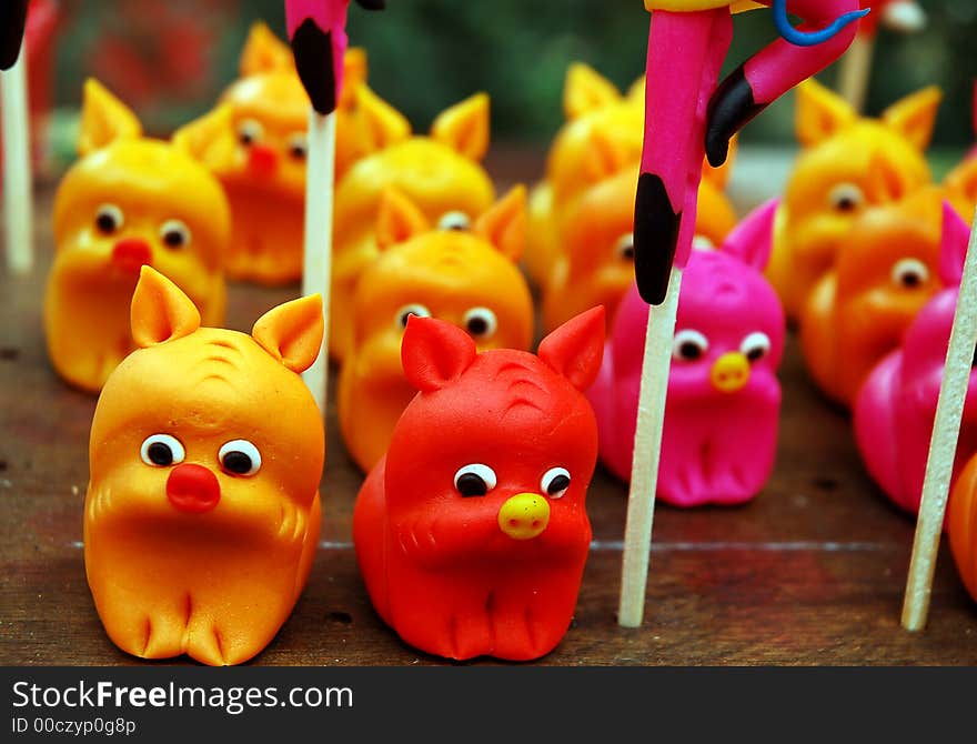 Animals madfe out of plasticine in Sichuan,west of China. Animals madfe out of plasticine in Sichuan,west of China