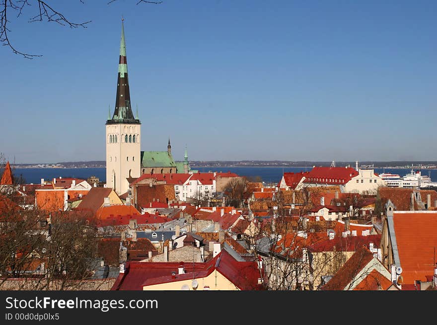 View on old city of Tallinn, Estonia