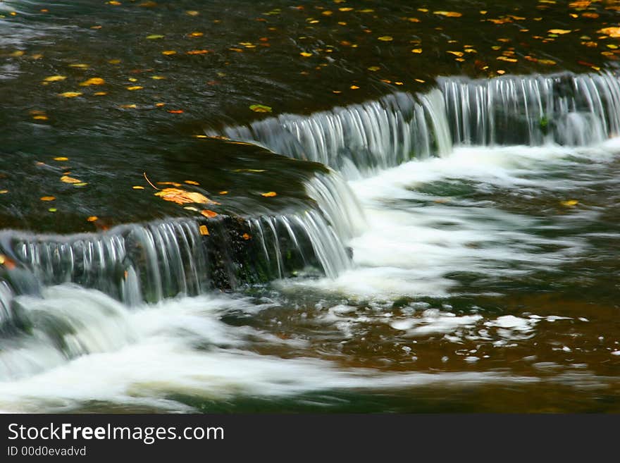 Autumn Waterfall In Estonia