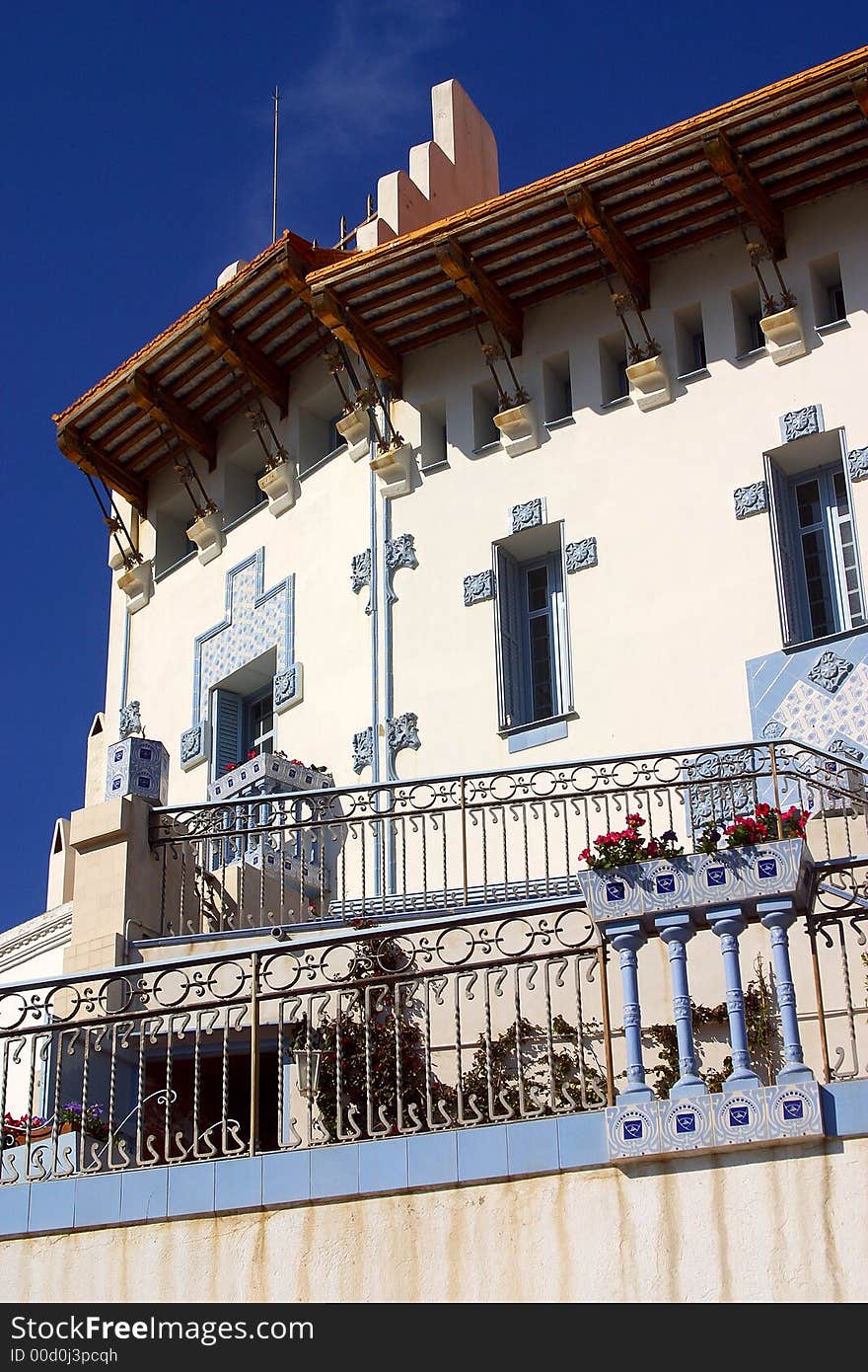 Nice decorated house in the town of Cadaques, Catalonia, Spain, Europe