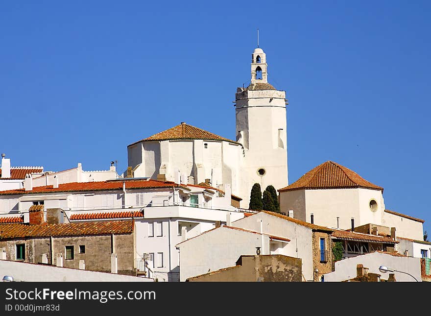 Partial view of the town of Cadaques, Catalonia, Spain, Europe. Partial view of the town of Cadaques, Catalonia, Spain, Europe