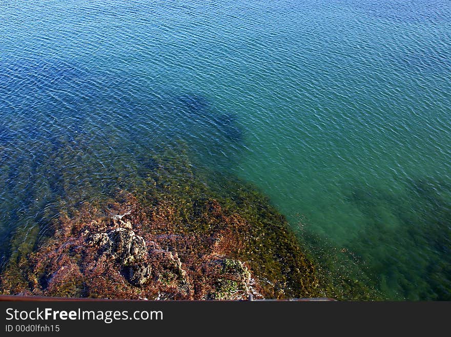 The mediterranean sea clear and blue. The mediterranean sea clear and blue