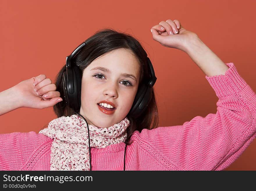 Girl listening music