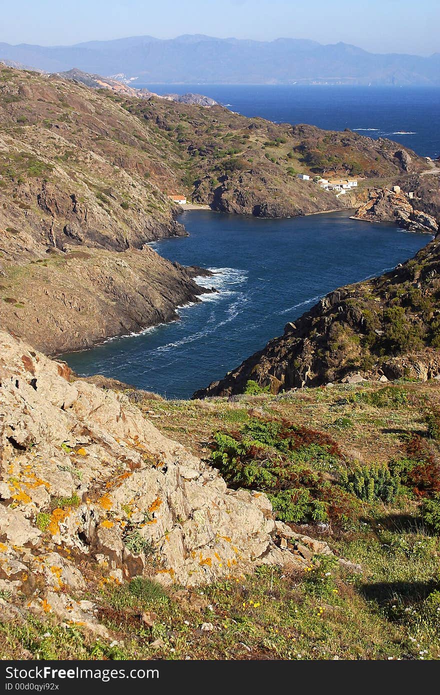 View from the lighthouse of cap de Creus,  Catalonia, Spain, Europe. View from the lighthouse of cap de Creus,  Catalonia, Spain, Europe