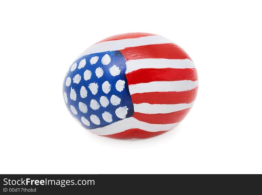 Easter American Egg (isolated On White)