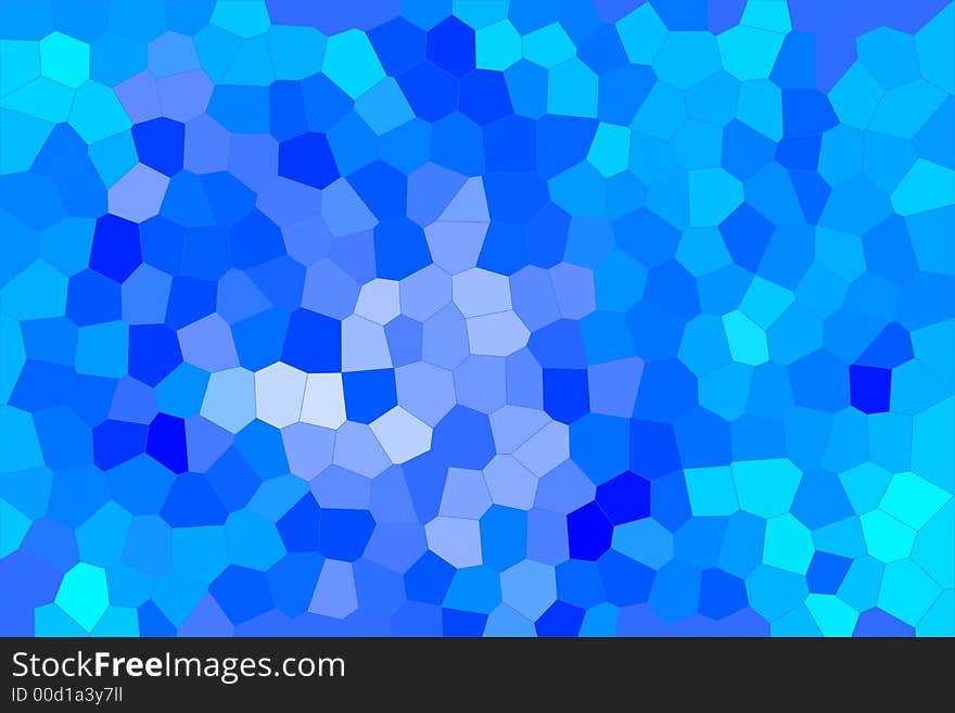 Cool blue stained glass background