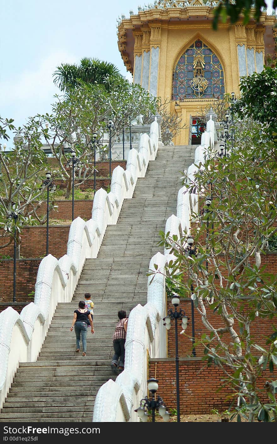 Stairs to a temple