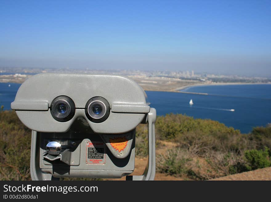 A view-master on Point Loma pointed towards downtown San Diego.