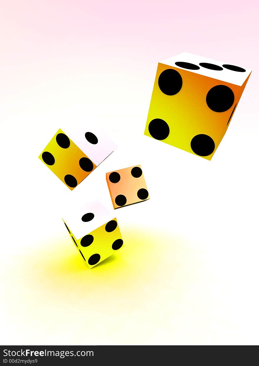 A image of a set of dice that have been thrown, it would be suitable for images based on betting. A image of a set of dice that have been thrown, it would be suitable for images based on betting.