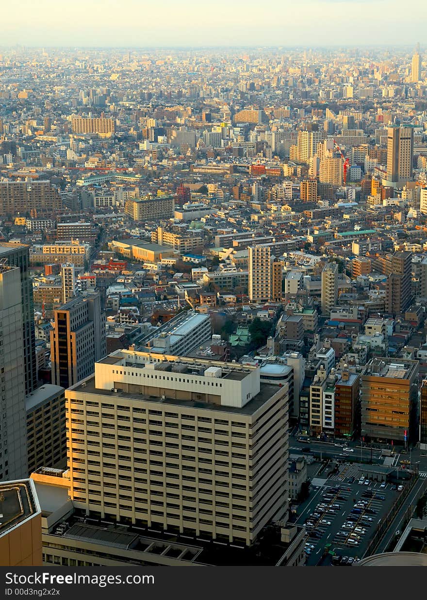 Tokyo. View at skyscrapers from high point. Tokyo. View at skyscrapers from high point.