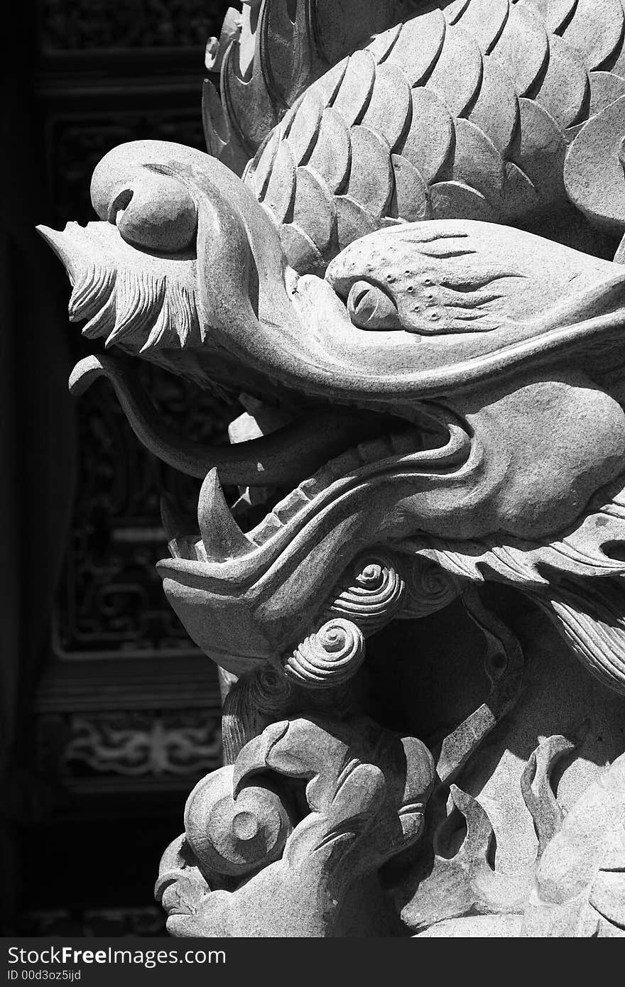 Dragon Sculpture found in a Chinese Temple.