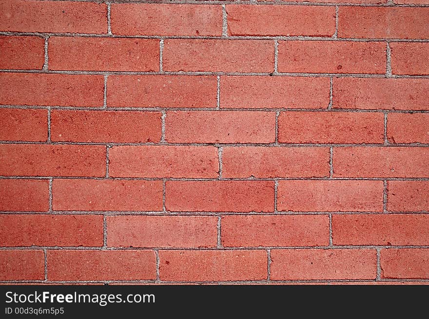 Detail shot of an old red brick wall. Detail shot of an old red brick wall