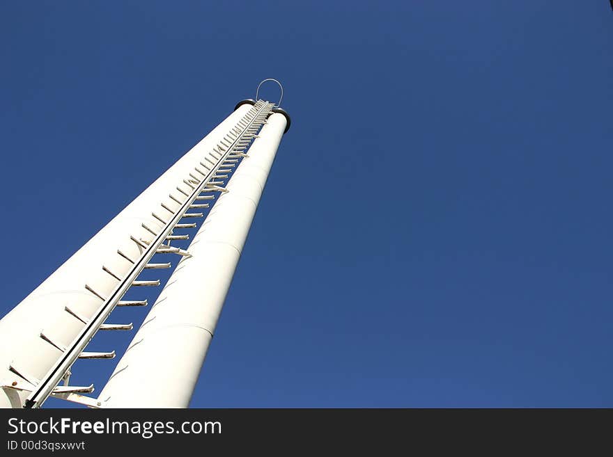 Chimney in blue sky