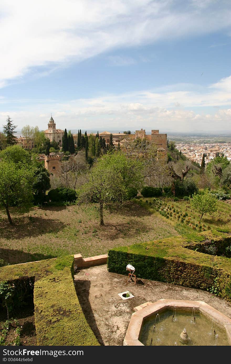 Al hambra, granada city in spain