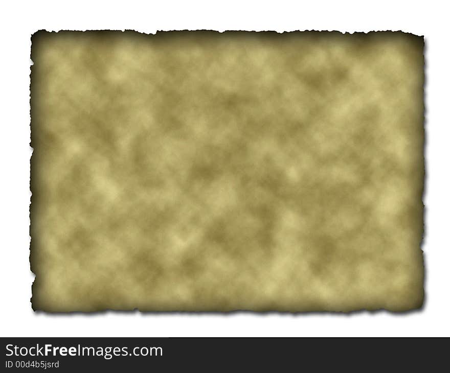 An Illustration Depicts a Sheet of Parchment Isolated against a White Background.