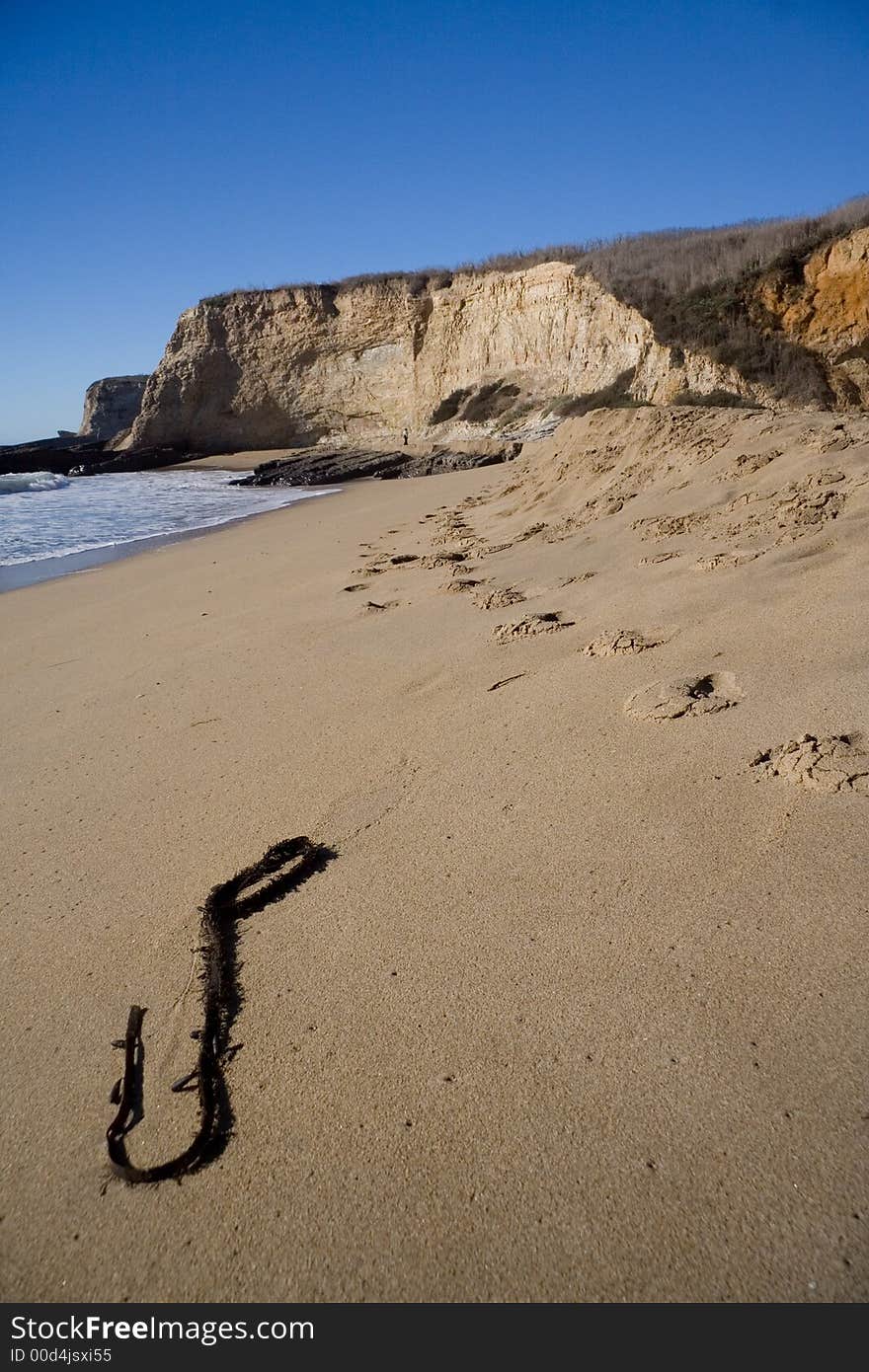 Traces on the beach