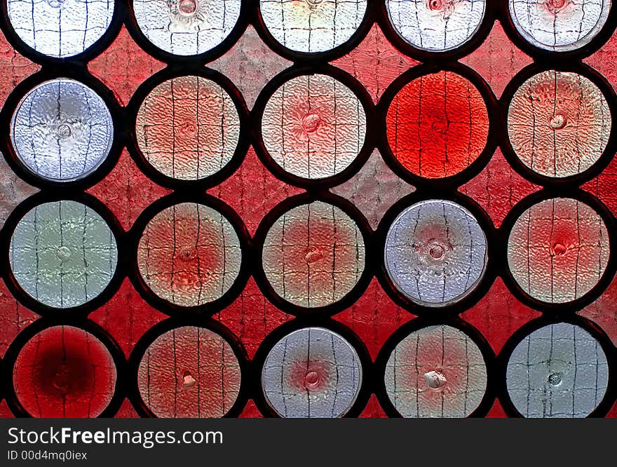 Very colorful detail of a glass partition. Very colorful detail of a glass partition.