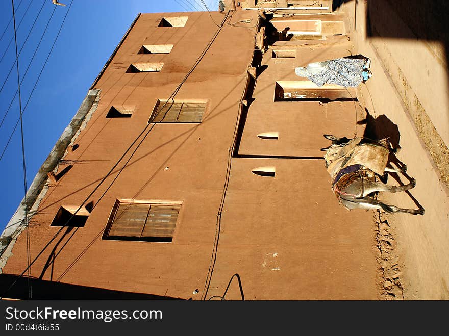 Main street of village Abyaneh, Iran. Main street of village Abyaneh, Iran