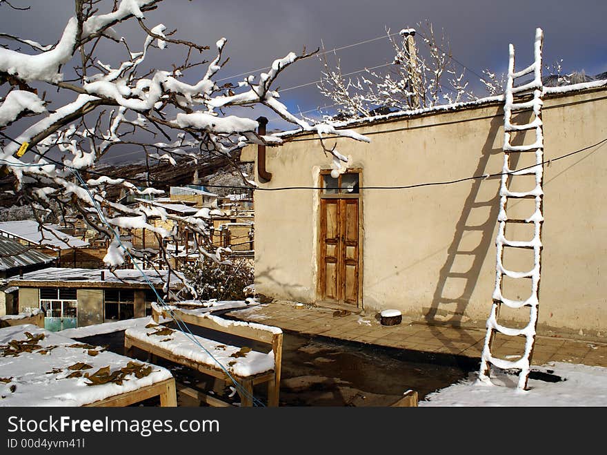 House in village Dozor Han, near Alamut castle. House in village Dozor Han, near Alamut castle