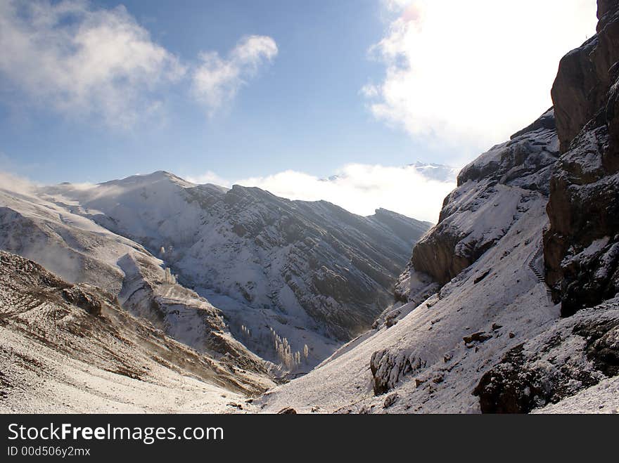 Mountain region near Alamut, West Iran. Mountain region near Alamut, West Iran