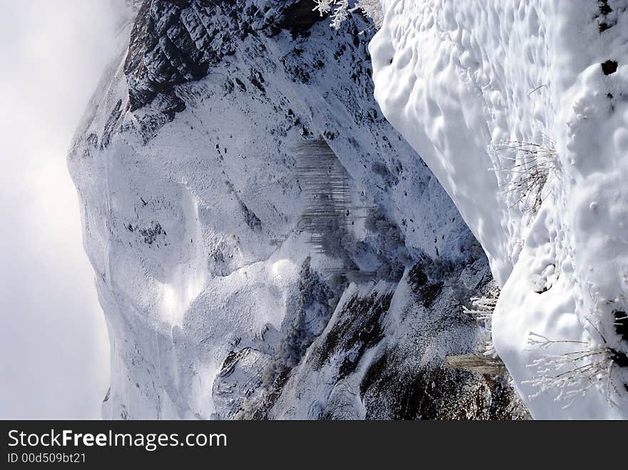 Mountain in winter