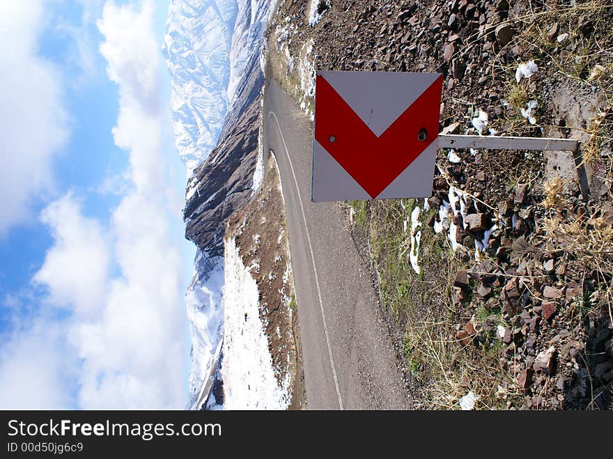 Road in mountain region near Alamut, West Iran. Road in mountain region near Alamut, West Iran