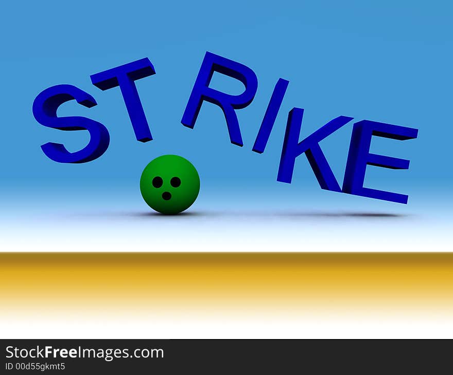 An image of a bowling ball knocking apart a word with a successful strike. An image of a bowling ball knocking apart a word with a successful strike.