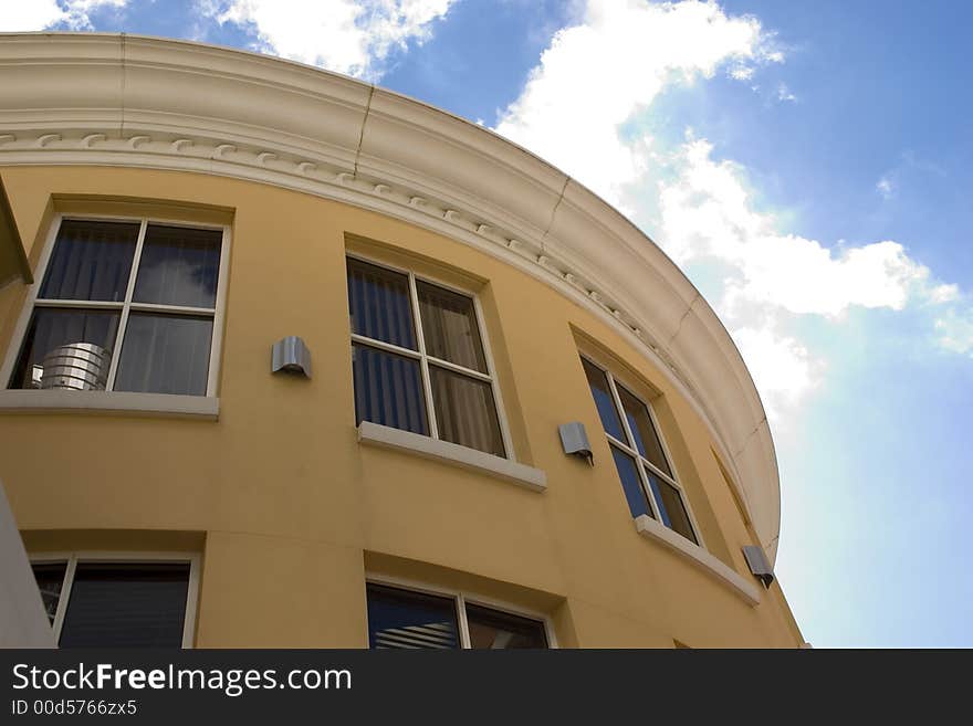 Half round italian building abstract. Half round italian building abstract