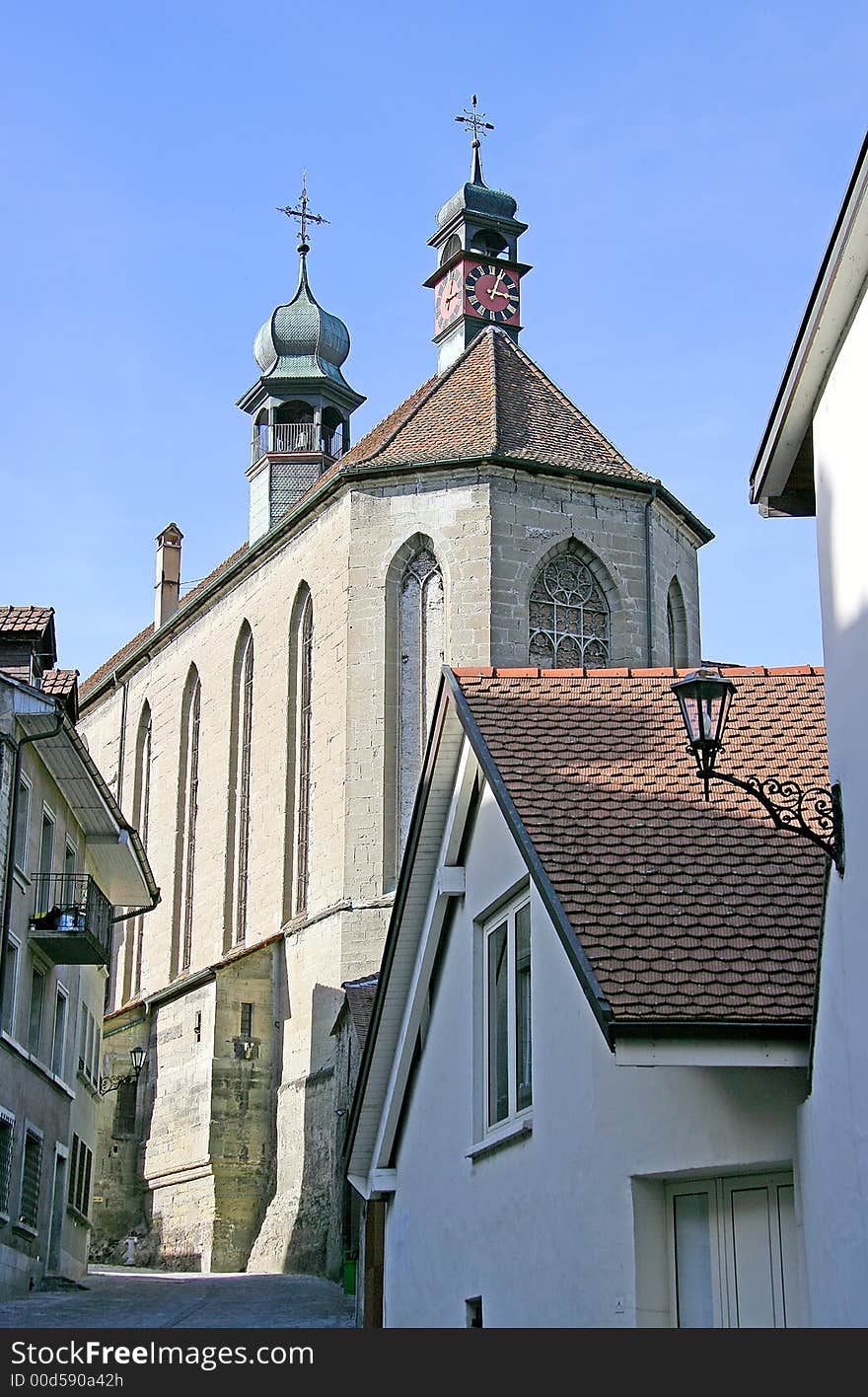 Old Church in Fribourg. Switzerland. Old Church in Fribourg. Switzerland