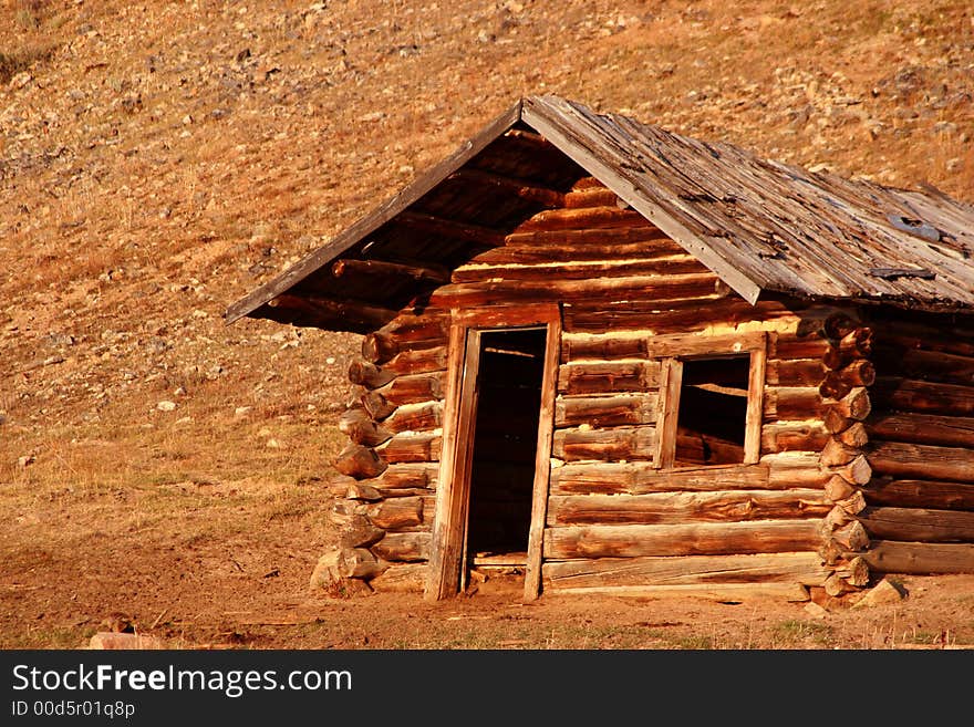 Old cabin on Stanley creek, Stanley Idaho. Old cabin on Stanley creek, Stanley Idaho