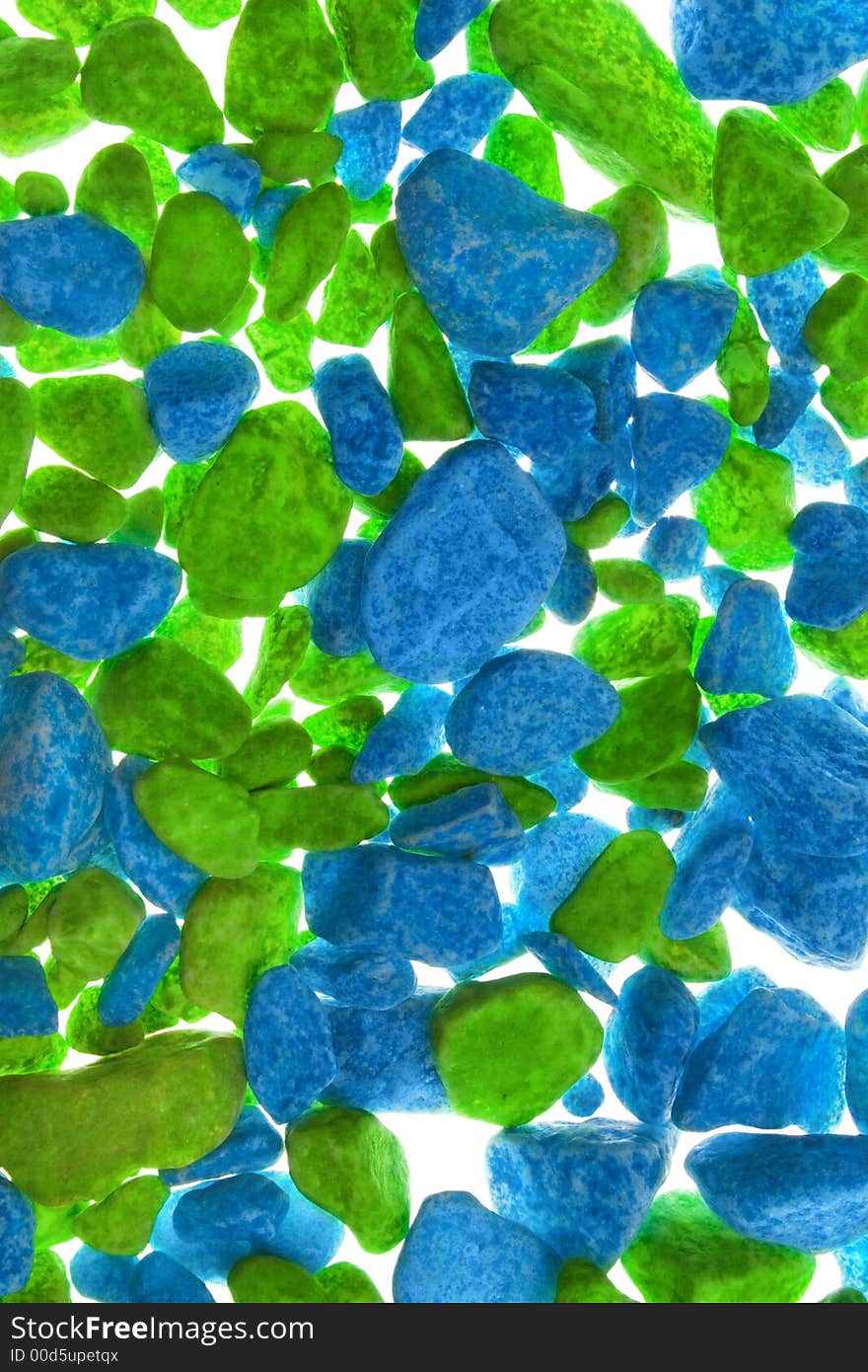 Green-blue background of a painted gravel. Green-blue background of a painted gravel