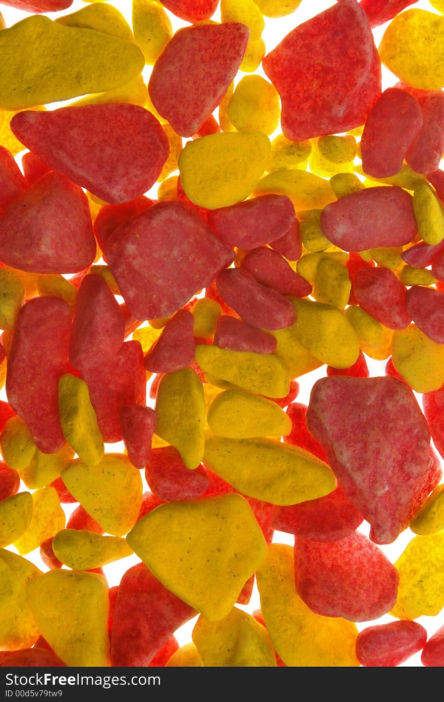 Yellow-red background of a painted gravel. Yellow-red background of a painted gravel