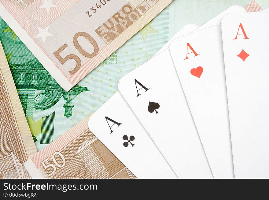 Four Aces on Banknotes