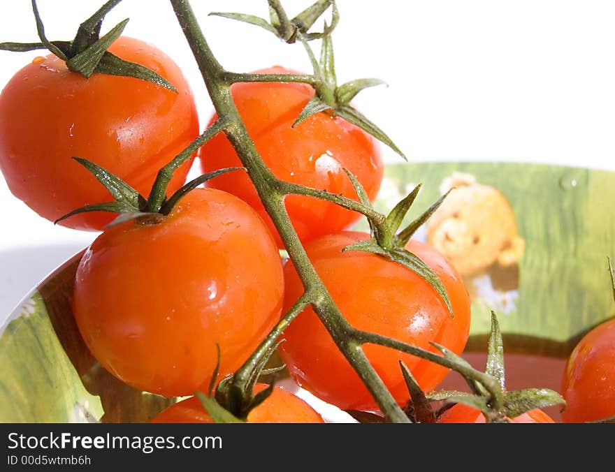 Food and tomato for a child