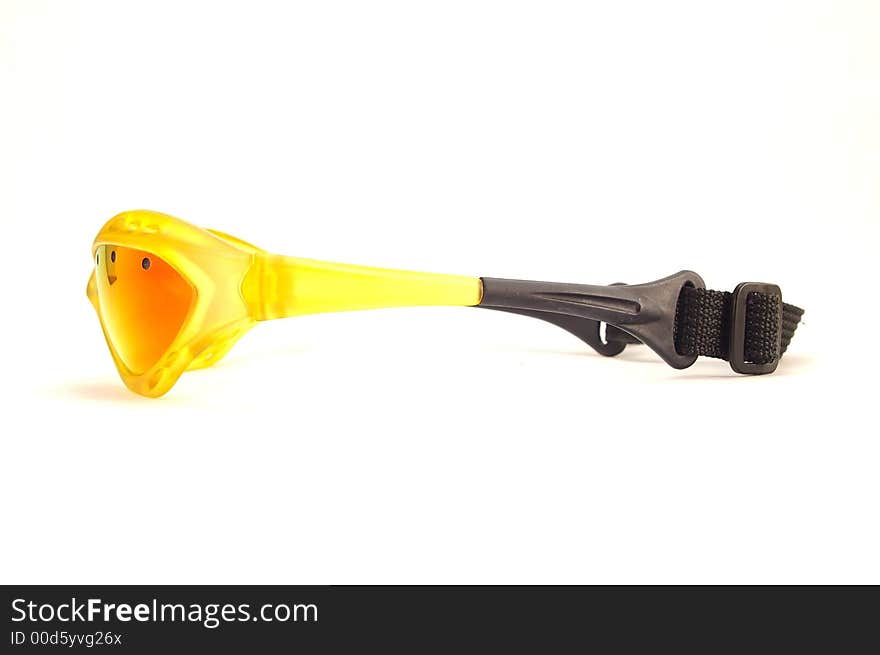 Protective eyeware against  a white background. Protective eyeware against  a white background